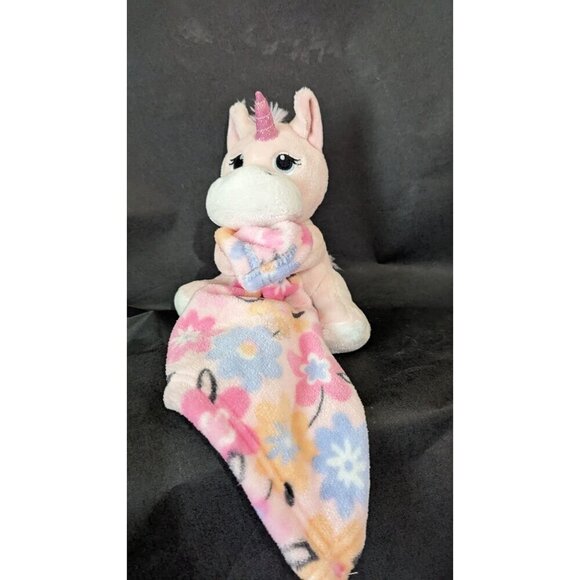 Little Beginnings Unicorn Lovey Plush Security Blanket Pink Lovie plush stuffed - Picture 1 of 10